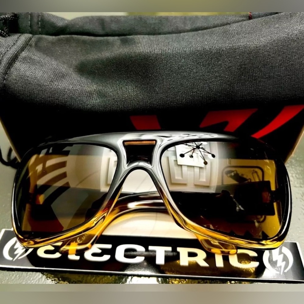 VINTAGE ELECTRIC MAXWELL SUNGLASSES .2006 VINTAGE TRANSL AMBER FD-BRONZE…